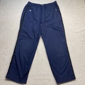 Maeve‎ Anthropologie Tenley Twill Track Pants Womens Size Large Navy Drawstring
